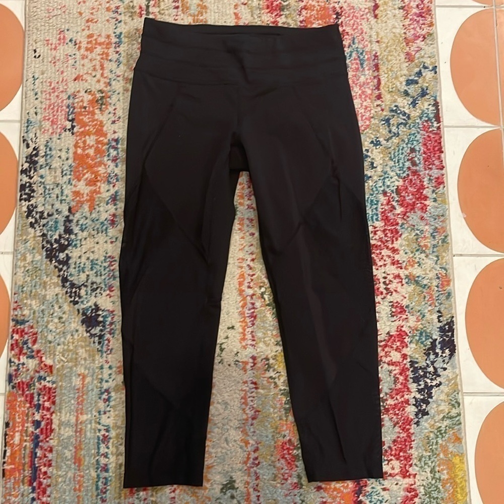 Athleta Black Mesh Leggings